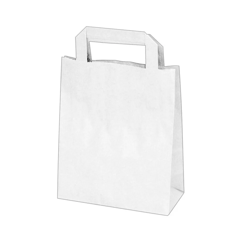 Papiertragetaschen 22 x 18 x 8 cm mit EAN-Code weiß, 250 Stk. – Bild 2