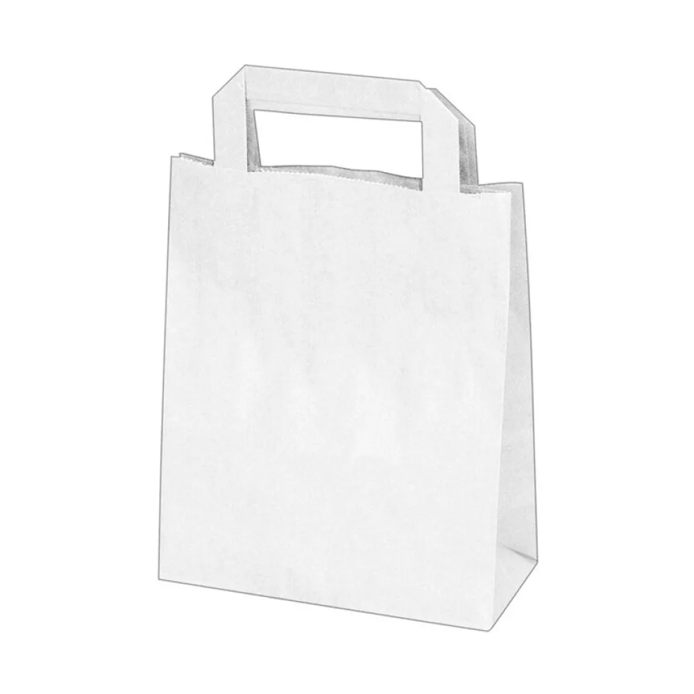 Papiertragetaschen 22 x 18 x 8 cm mit EAN-Code weiss, 50 Stk. – Bild 2