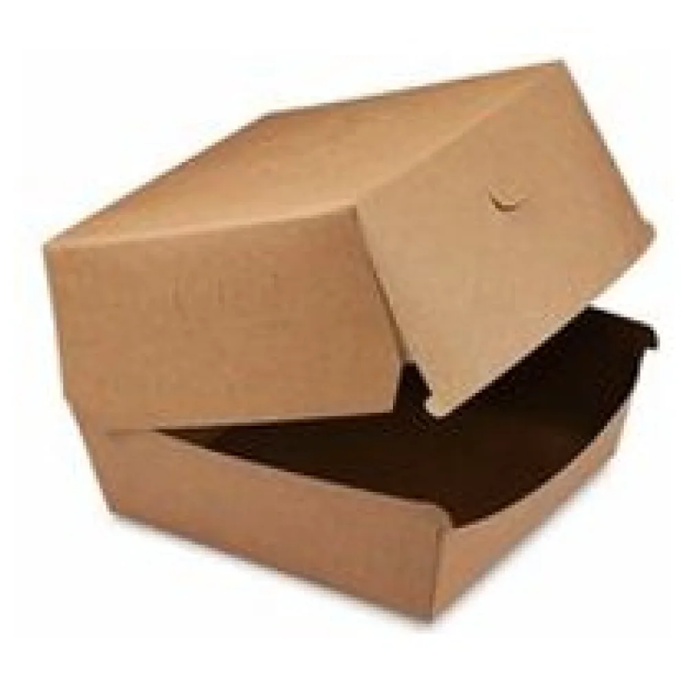 BIONATURE Hamburgerboxen kraft braun Fettbarriere 13,5x13,5x10cm, 50 Stk. – Bild 3