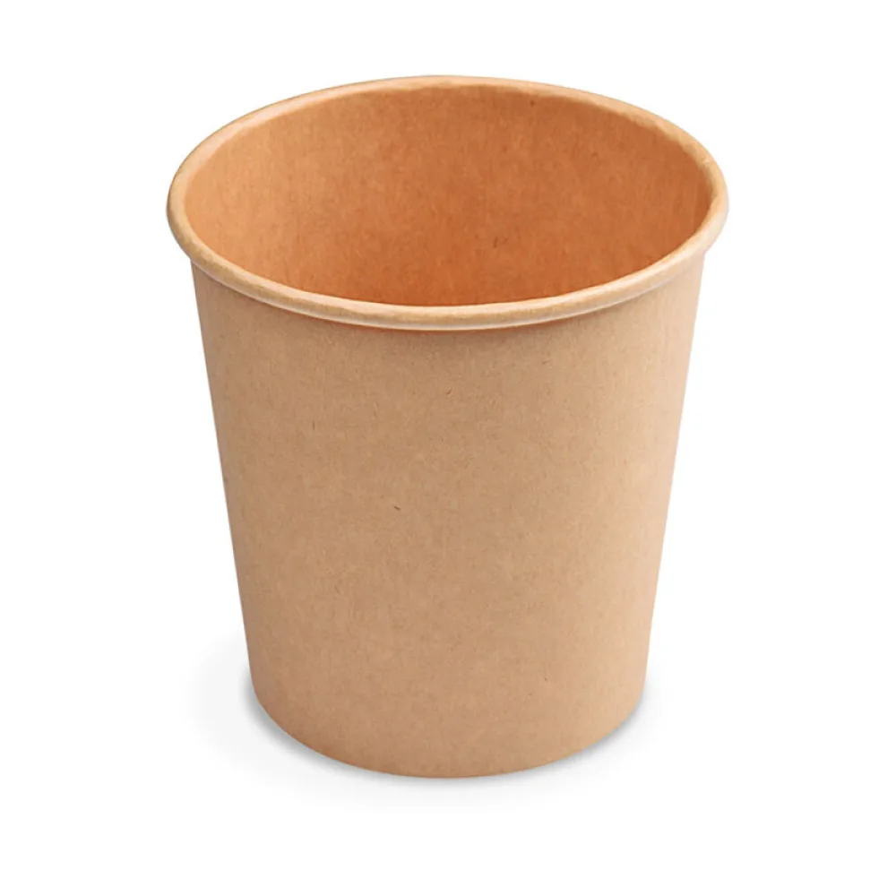 Heiß- und Kaltgetränkebecher Pappbecher braun 150ml 200ml 'S' O 73mm, 50 Stk. – Bild 2