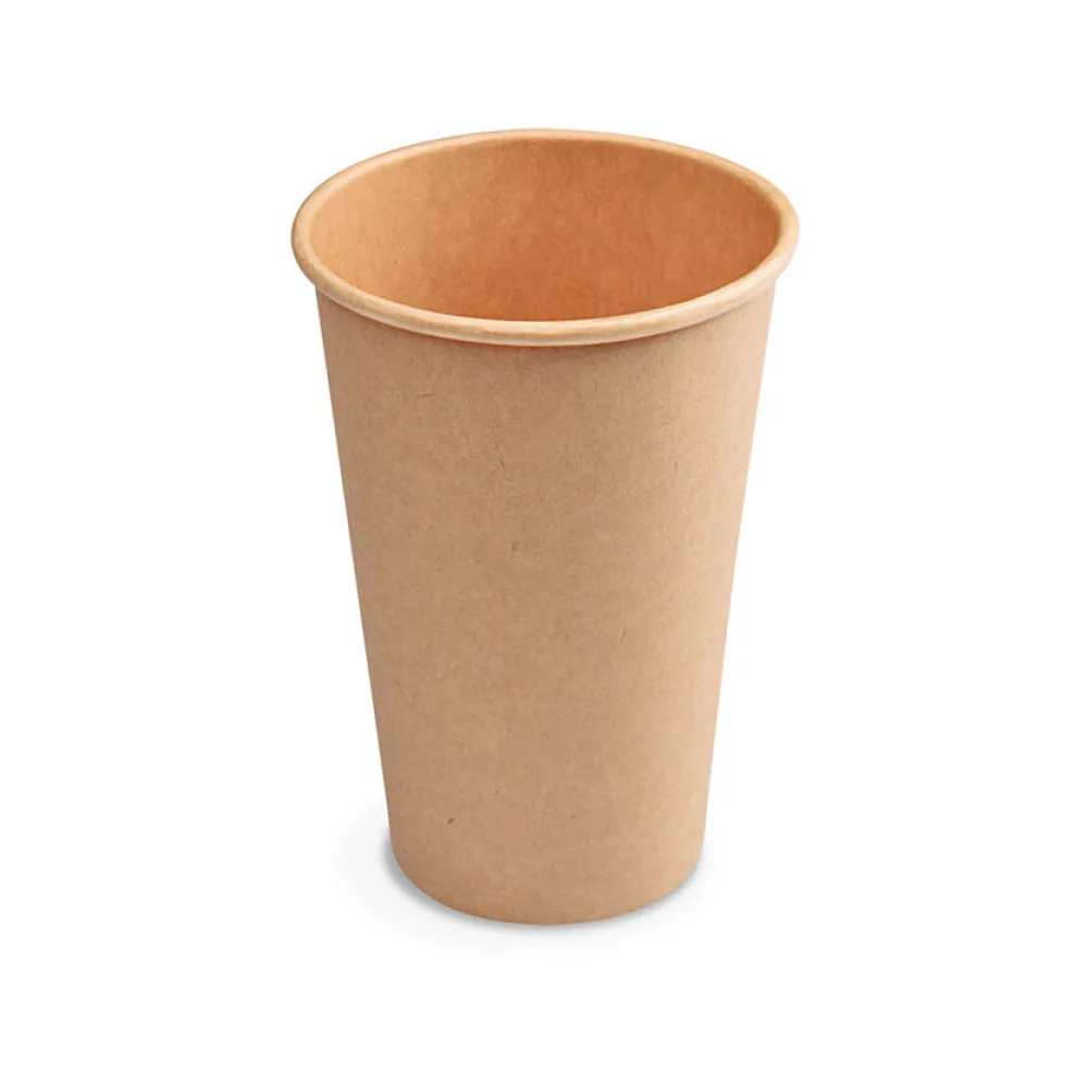 Heiß- und Kaltgetränkebecher Pappbecher braun 250ml 330ml 'L' O 80mm, 50 Stk. – Bild 2