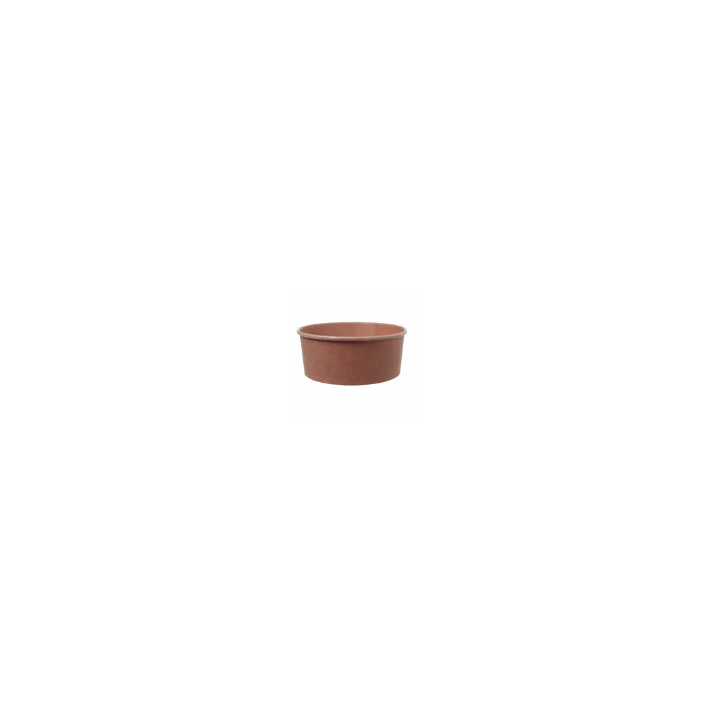Salatschalen Feinkostschalen braun aus Pappe mit PLA beschichtet 1200ml, 50 Stk.