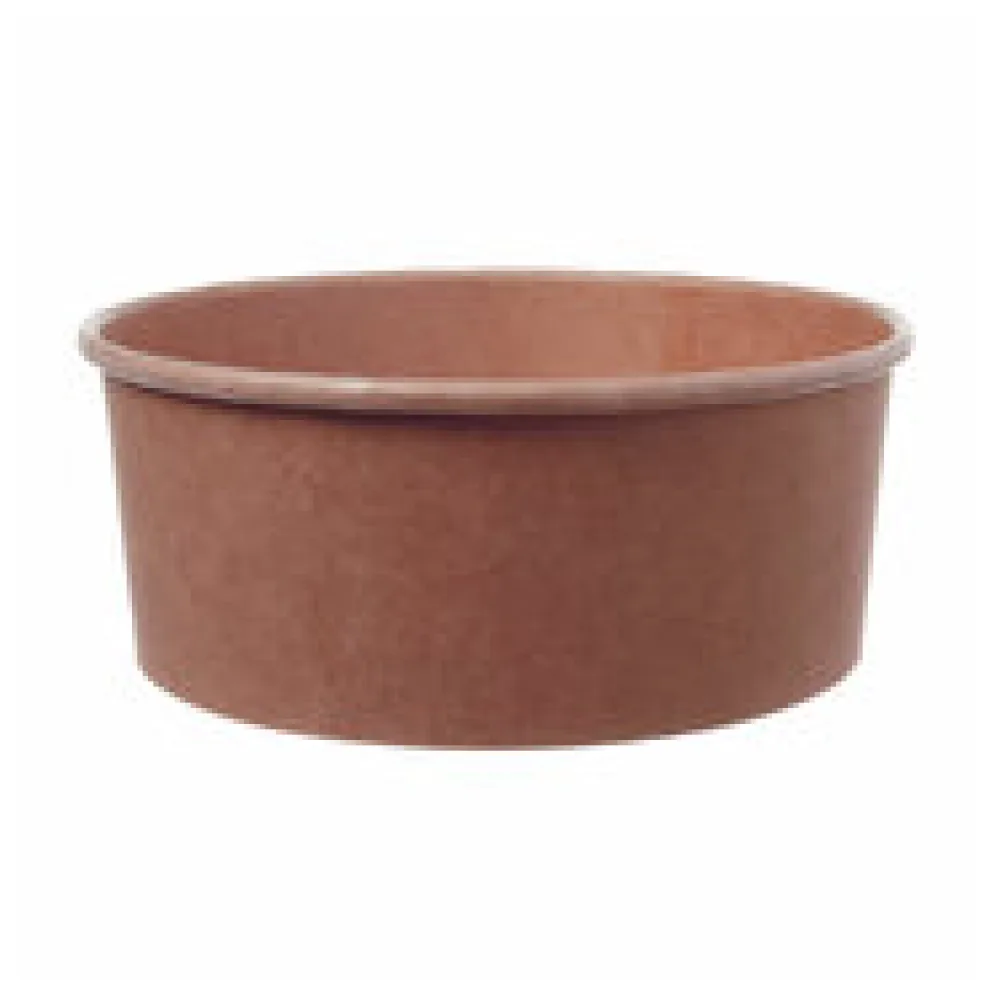 Salatschalen Feinkostschalen braun aus Pappe mit PLA beschichtet 1200ml, 50 Stk.