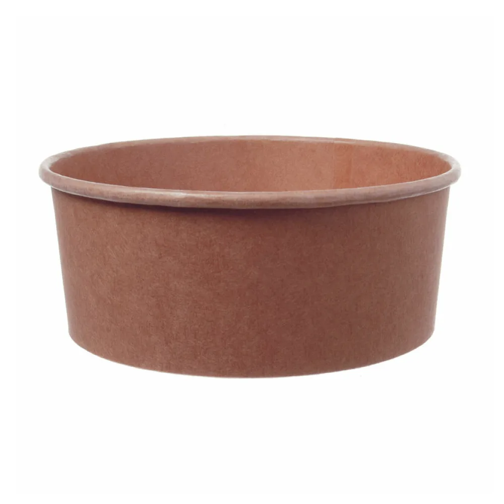 Salatschalen Feinkostschalen braun aus Pappe mit PLA beschichtet 1200ml, 50 Stk. – Bild 2