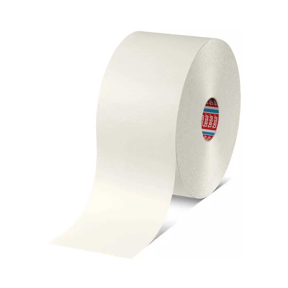 Papierklebeband tesapack 4713 mit Naturkautschukkleber 150mm x 500m, weiß – Bild 2