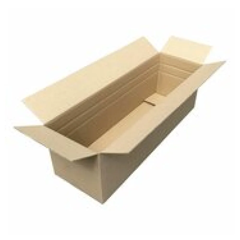 Faltkarton 800x250x(150)-250mm mit variabler Höhe 1-wellig Dickwelle braun
