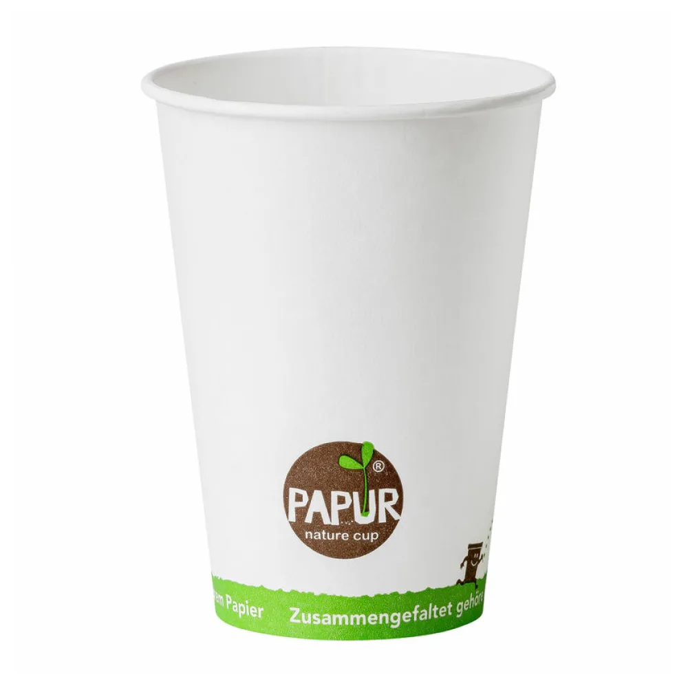 Bio Automatenbecher Kaffeebecher PAPUR ohne Kunststoff 70,3mm O 180 ml, 100 Stk. – Bild 2