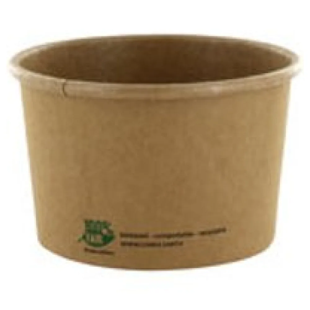 PAPSTAR Bio-Suppenbecher Pappe rund 230 ml braun biologisch abbaubar, 25 Stk. – Bild 3