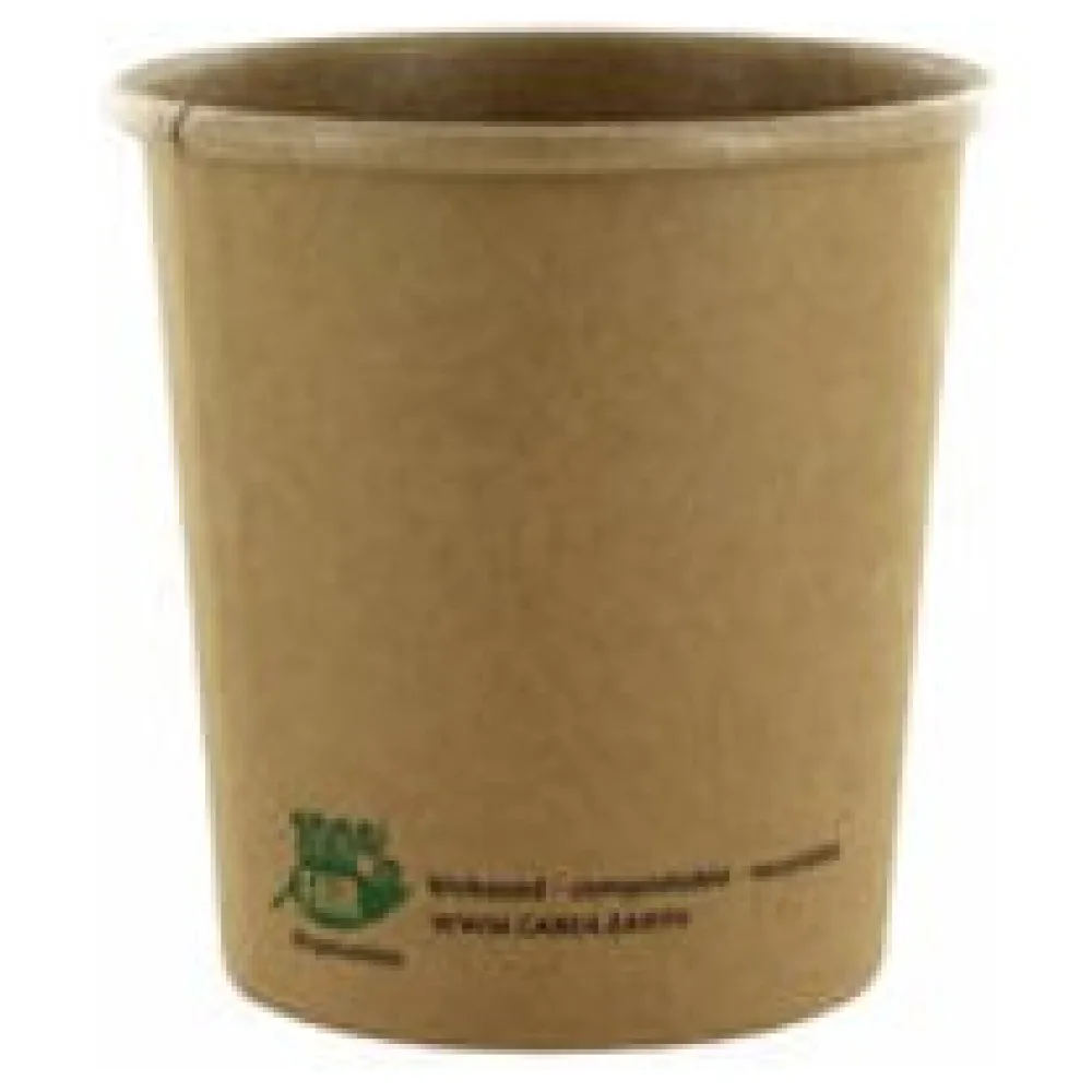 PAPSTAR Bio-Suppenbecher Pappe rund 470 ml braun biologisch abbaubar, 25 Stk. – Bild 3