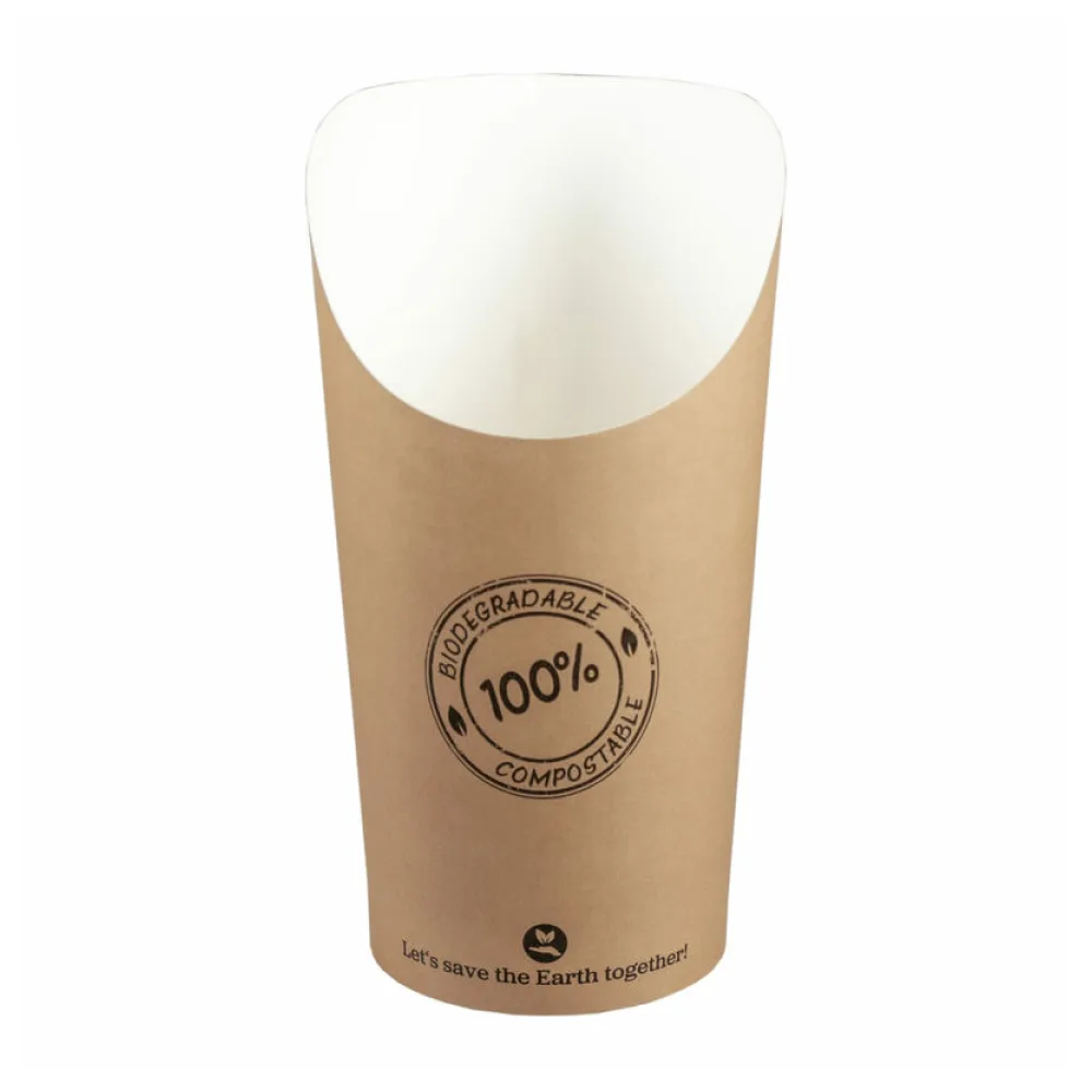 BIO Pommes Boxen Snackboxen aus Karton, 13.7cm, 50 Stk. – Bild 2