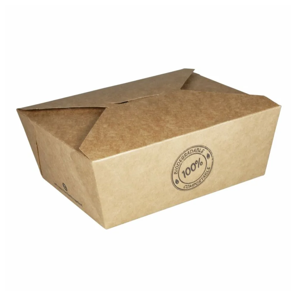 BIO Take-Away Boxen Menüboxen ToGo aus Karton, 21.5x15.9x4.8cm, 25 Stk. – Bild 2