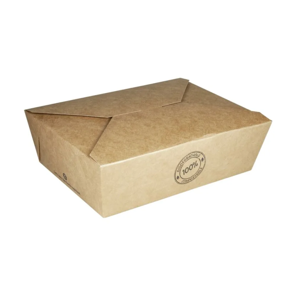 BIO Take-Away Boxen Menüboxen ToGo aus Karton, 17.2x14x6.4cm, 25 Stk. – Bild 2