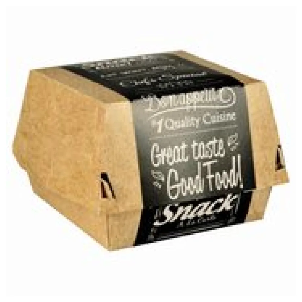 Burgerboxen aus Pappe FSCR 12,5 x 12,5 cm 'Good Food' groß, 50 Stk.