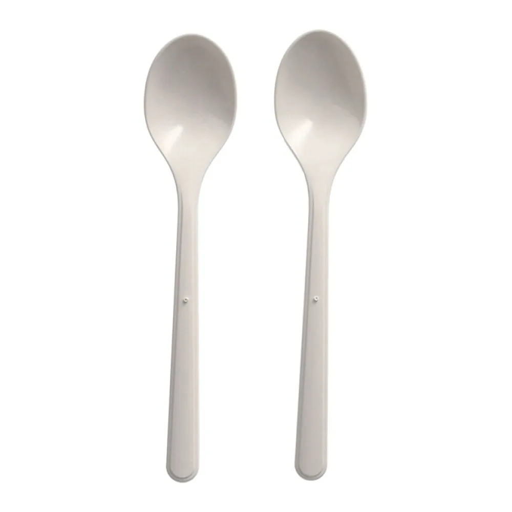 BIO-Kaffeelöffel Mehrweg 130mm aus BIO-PP extra stabil weiss, 50 Stk. – Bild 2