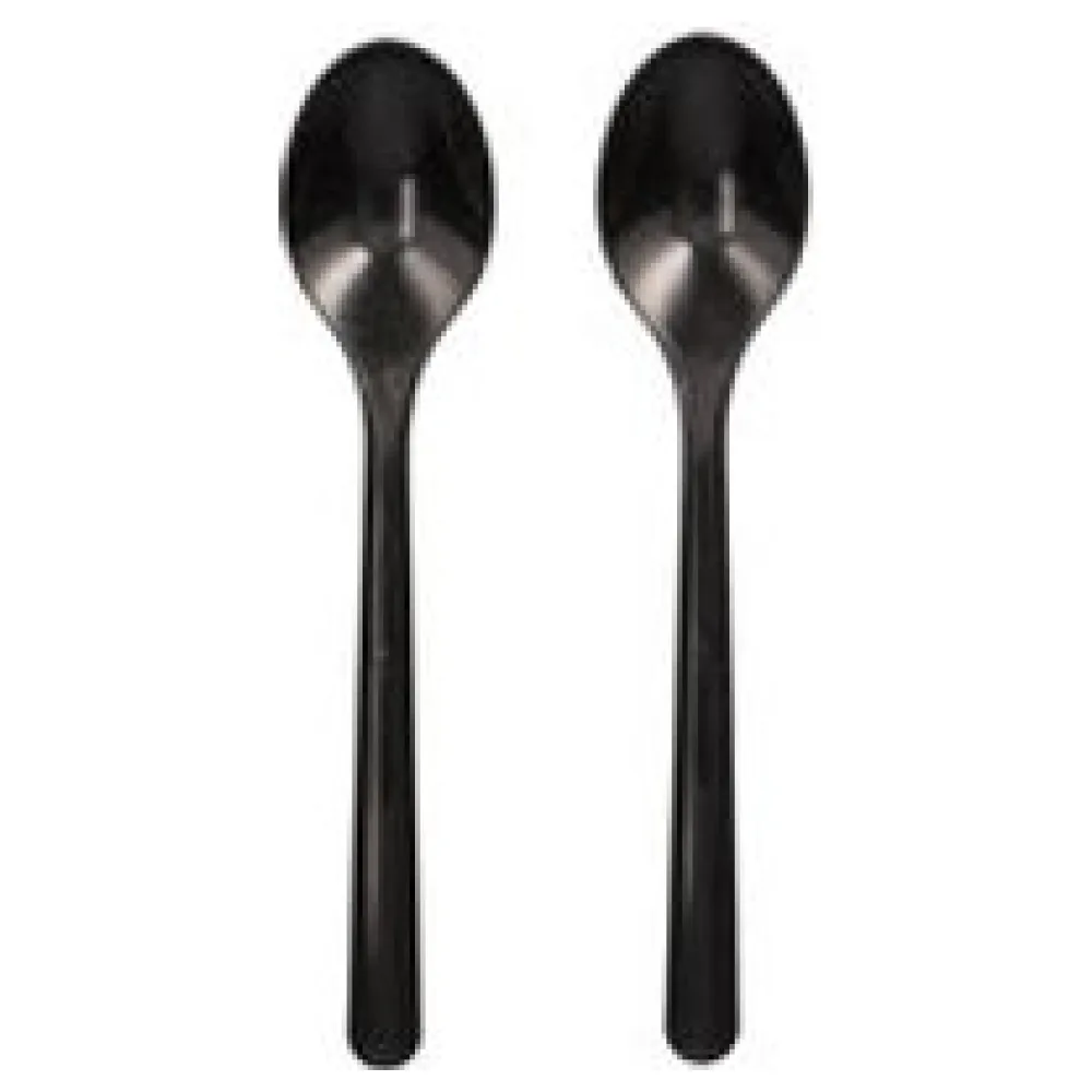 BIO-Kaffeelöffel Mehrweg 130mm aus BIO-PP extra stabil schwarz, 50 Stk. – Bild 3