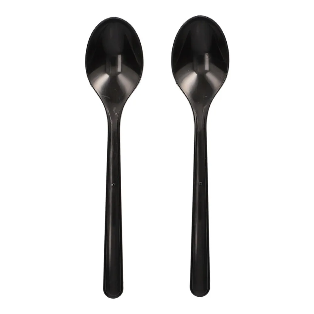 BIO-Kaffeelöffel Mehrweg 130mm aus BIO-PP extra stabil schwarz, 50 Stk. – Bild 2