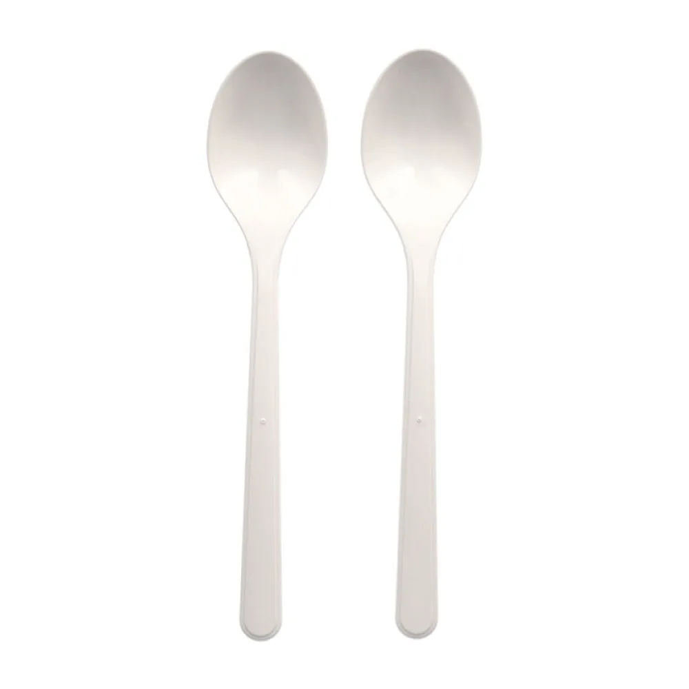 BIO-Suppenlöffel Esslöffel Mehrweg 185mm BIO-PP extra stabil weiss, 50 Stk. – Bild 2