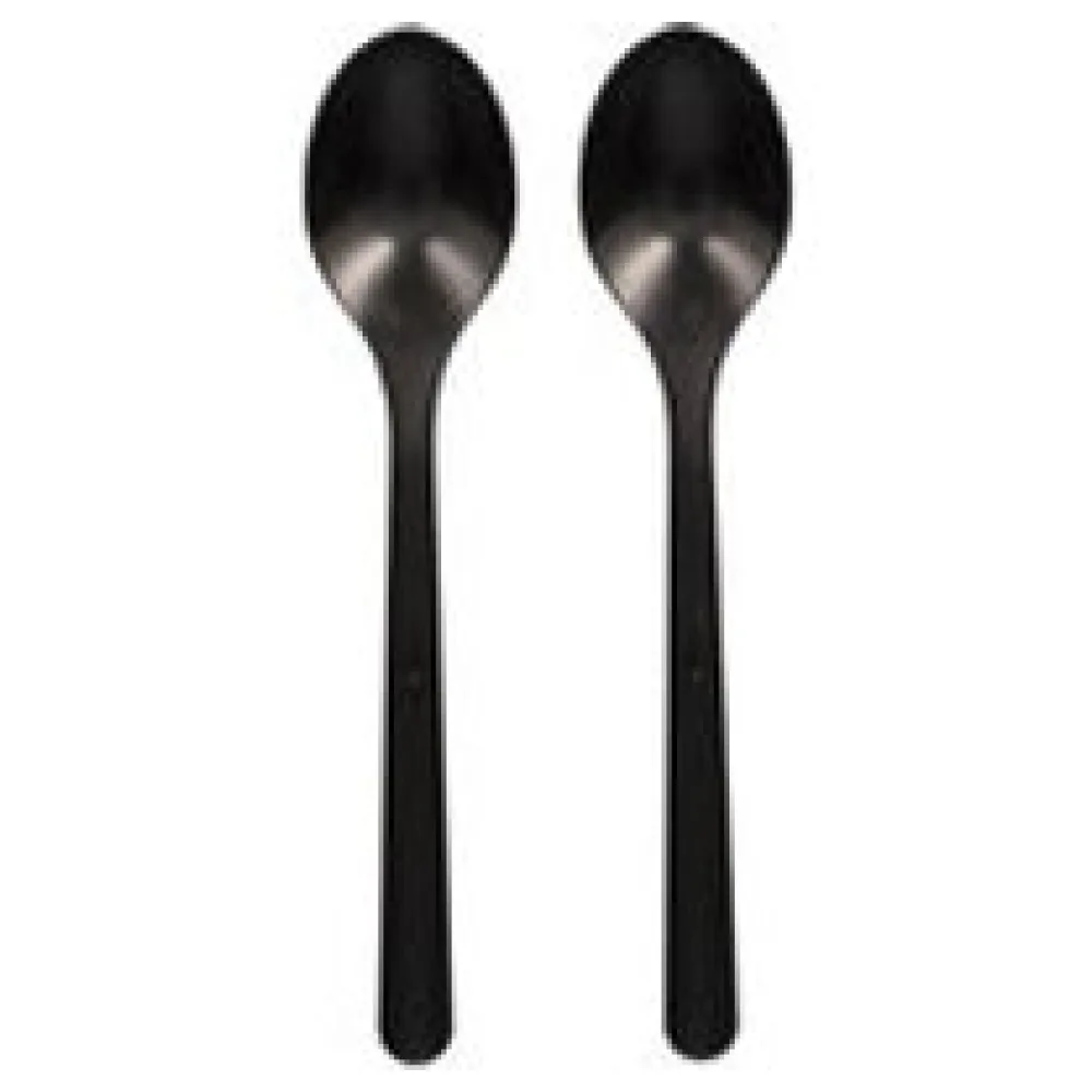 BIO-Suppenlöffel Esslöffel Mehrweg 185mm BIO-PP extra stabil schwarz , 50 Stk. – Bild 3