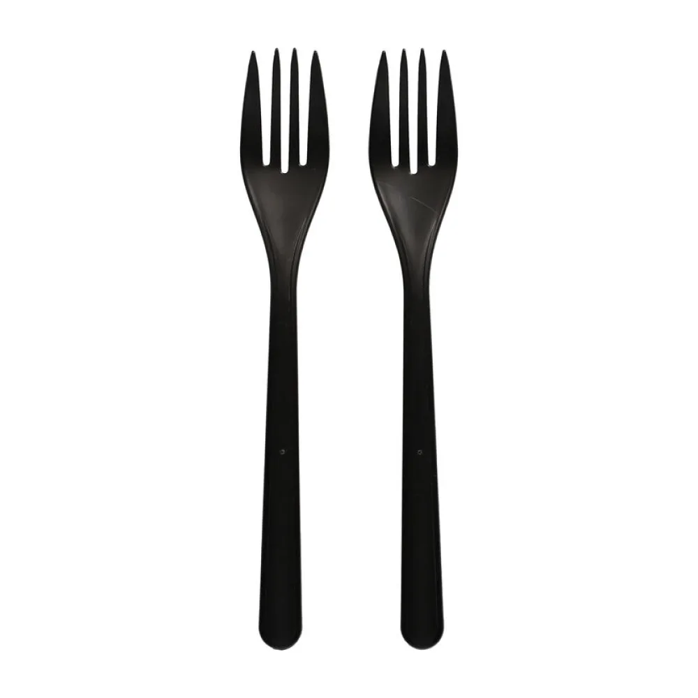 BIO-Gabeln Mehrweg 185mm aus BIO-PP extra stabil schwarz, 50 Stk. – Bild 2