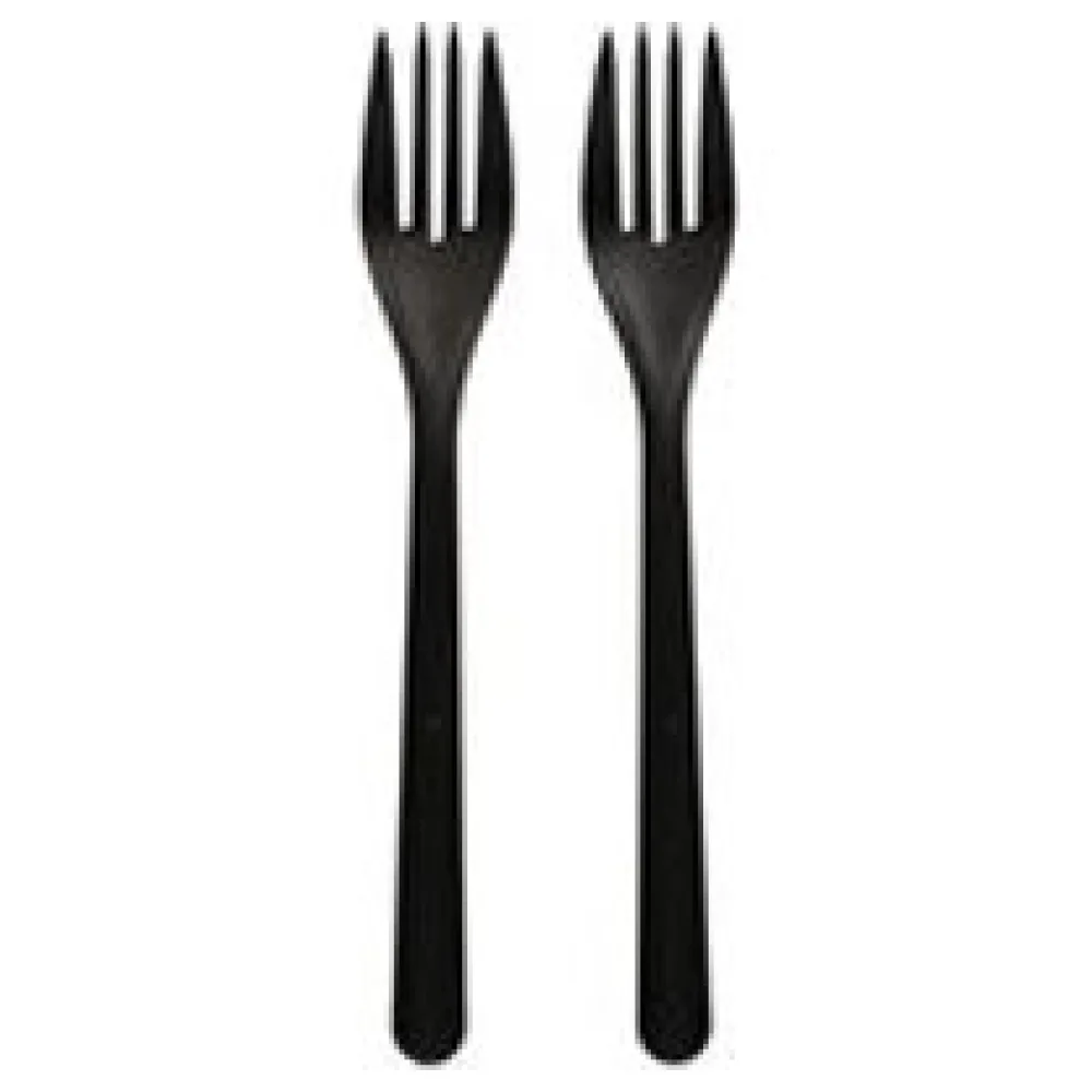 BIO-Gabeln Mehrweg 185mm aus BIO-PP extra stabil schwarz, 50 Stk. – Bild 3