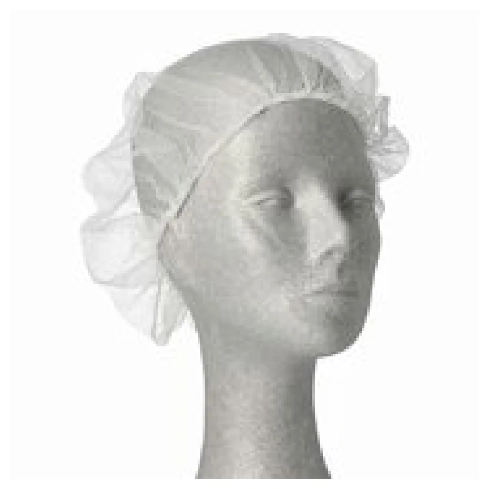Haarnetze Kopfhauben dezente Haarfixierung aus Nylon O 55-62 cm weiss, 100 Stk.