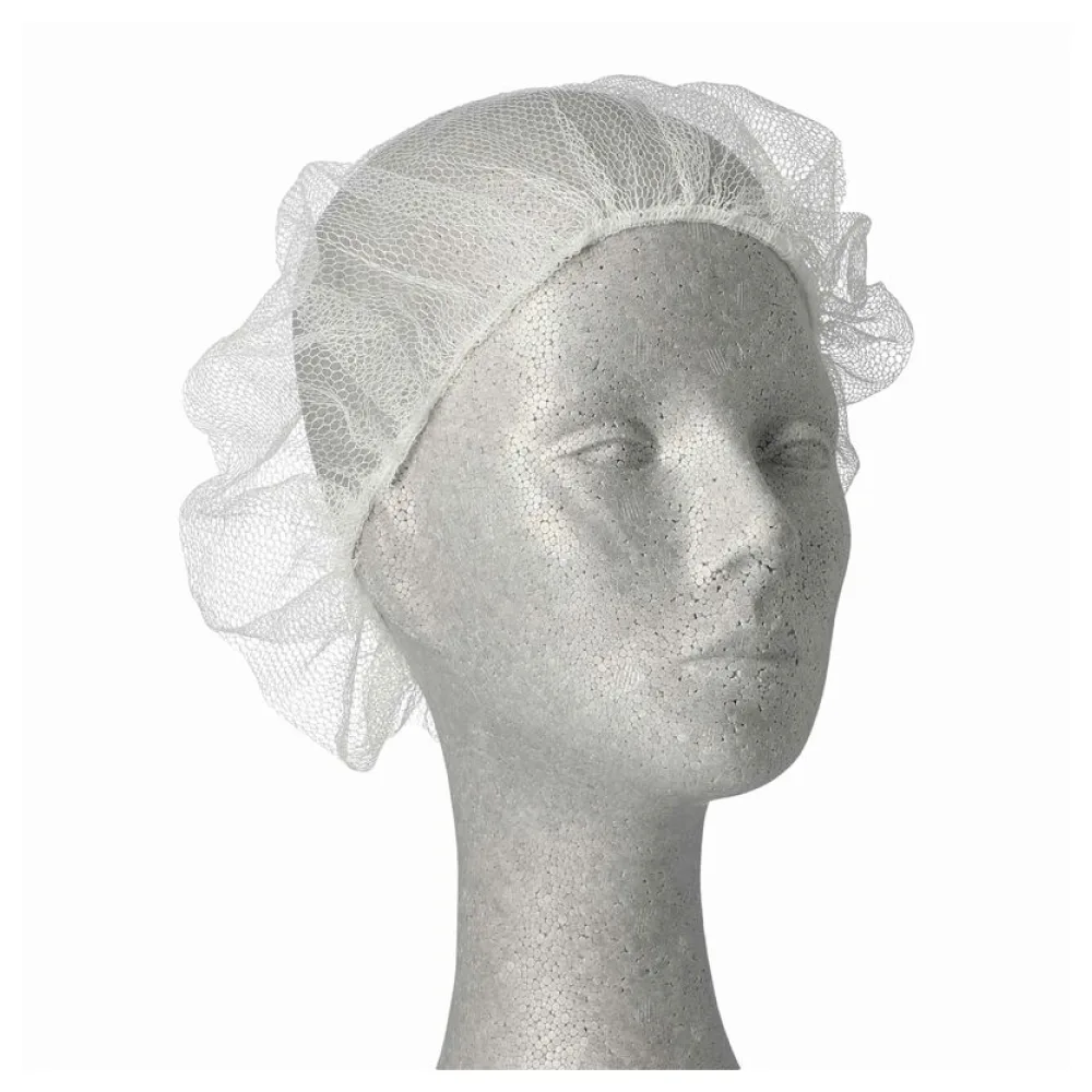 Haarnetze Kopfhauben dezente Haarfixierung aus Nylon O 55-62 cm weiss, 100 Stk. – Bild 2