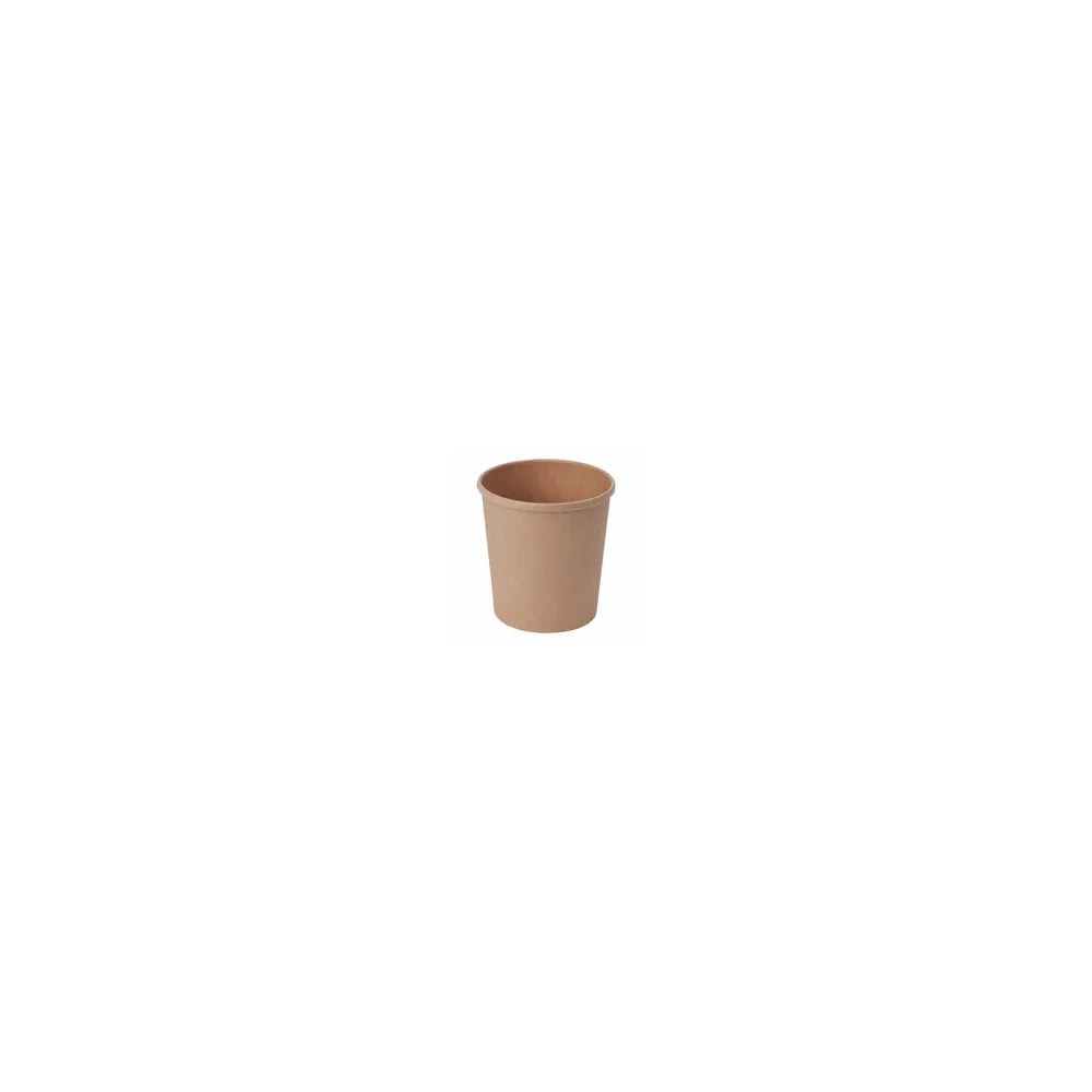 Suppenbehälter Suppenbecher aus Kraftpapier braun 400ml FSCR, 25 Stk.