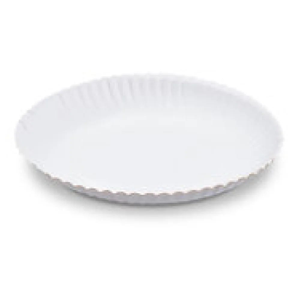 BIONATURE Pappteller aus Frischfaser rund tief O34cm fettdicht weiß, 50 Stk.