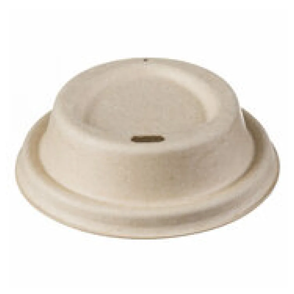 Domdeckel aus Zuckerrohr für Coffee-TO-GO Pappbecher O 80mm, 50 Stk.