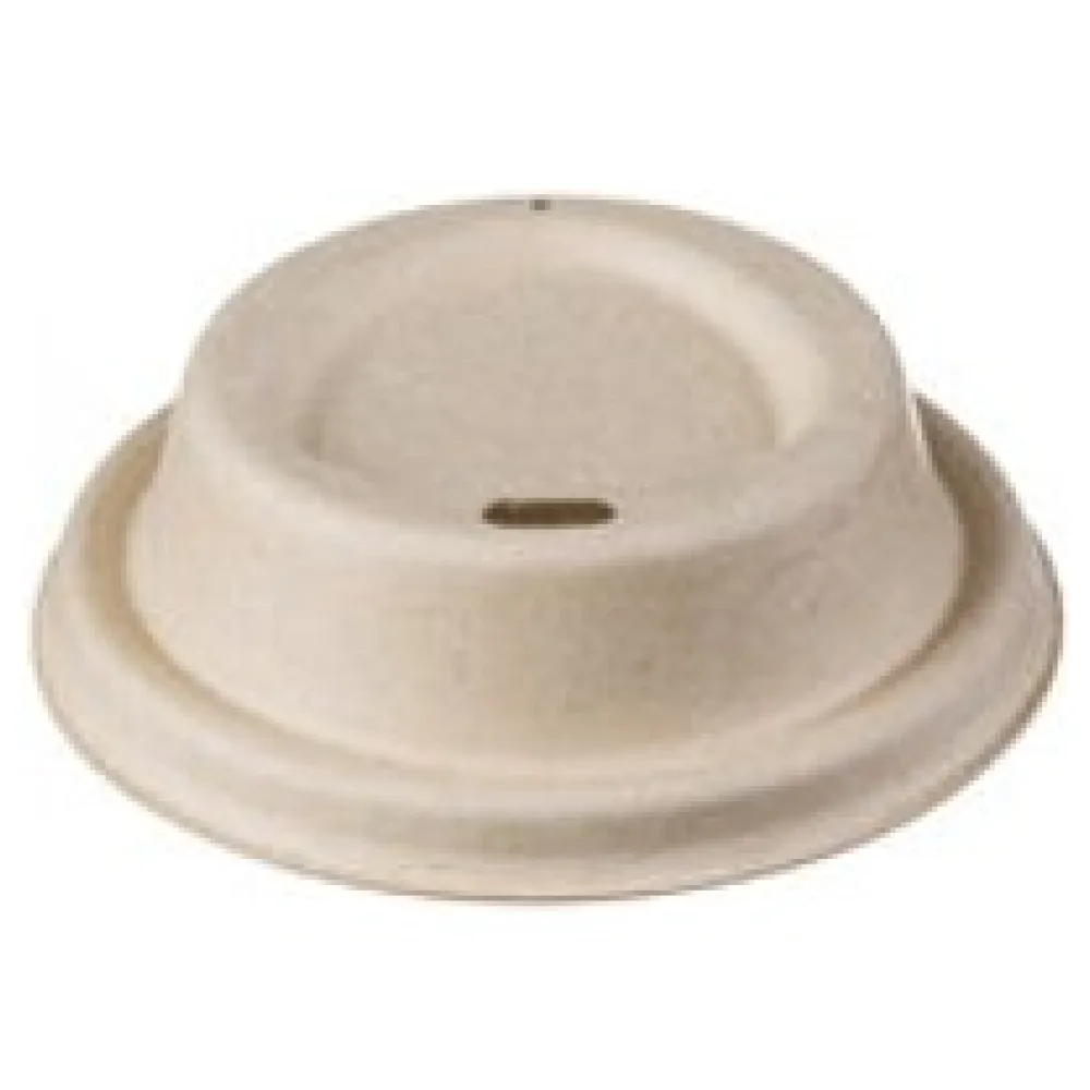 Domdeckel aus Zuckerrohr für Coffee-TO-GO Pappbecher O 90mm, 50 Stk. – Bild 3