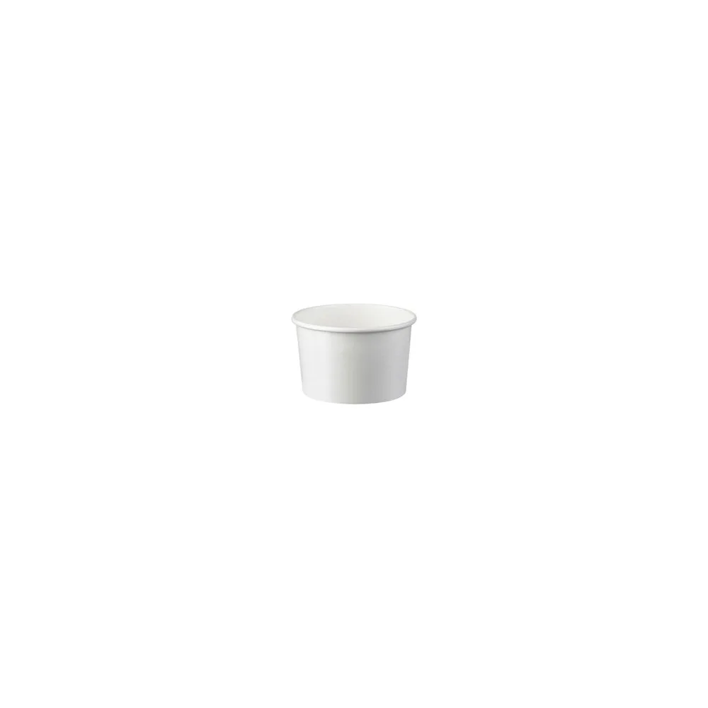 Eisbecher aus Pappe Papierbecher weiß 120 ml 4oz, 50 Stk.