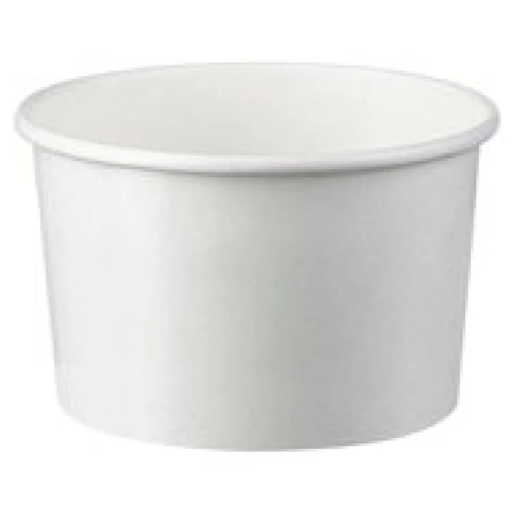 Eisbecher aus Pappe Papierbecher weiß 120 ml 4oz, 50 Stk.
