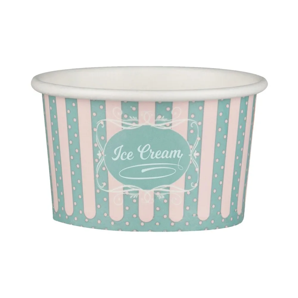 Eisbecher aus Pappe Papierbecher Patisserie ICE CREAM Motiv 120 ml 4oz, 50 Stk. – Bild 2