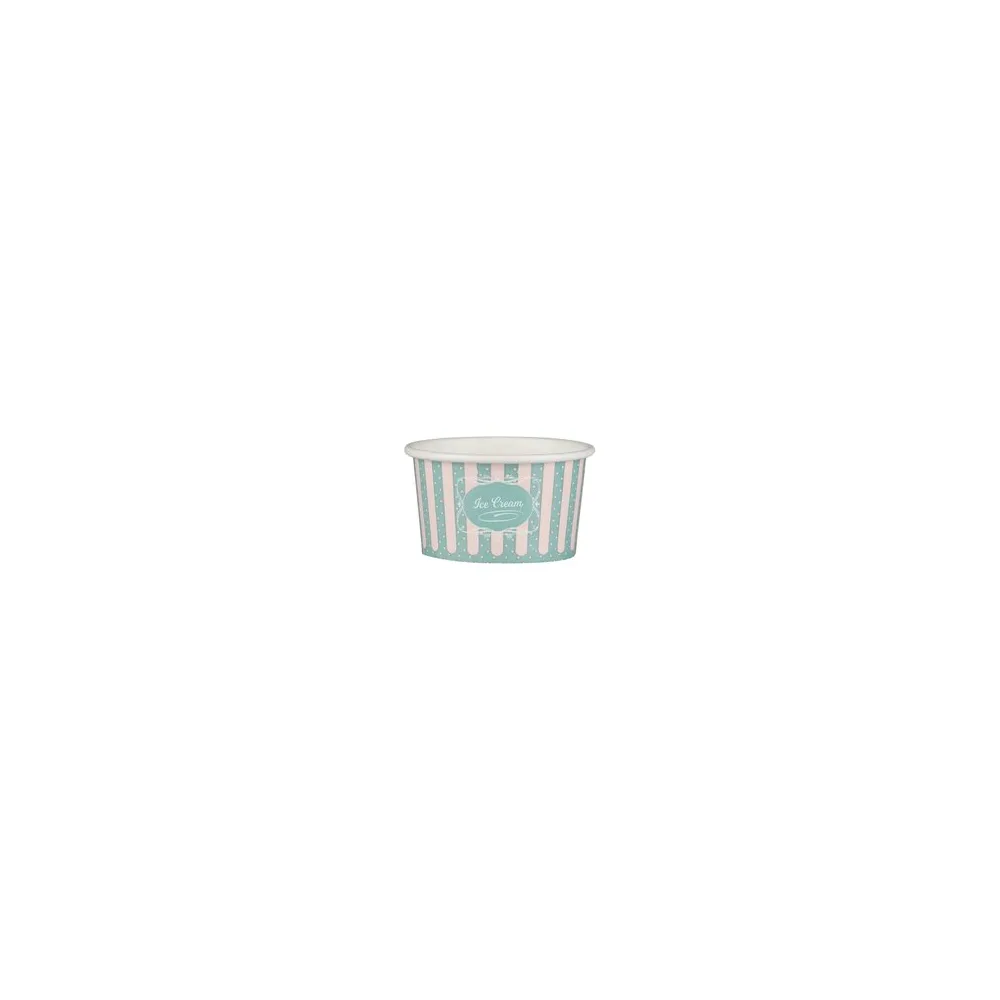 Eisbecher aus Pappe Papierbecher Patisserie ICE CREAM Motiv 145 ml 5oz, 50 Stk.