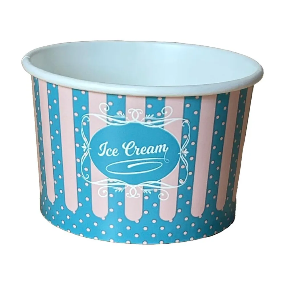 Eisbecher aus Pappe Papierbecher Patisserie ICE CREAM Motiv 235 ml 8oz, 50 Stk. – Bild 2