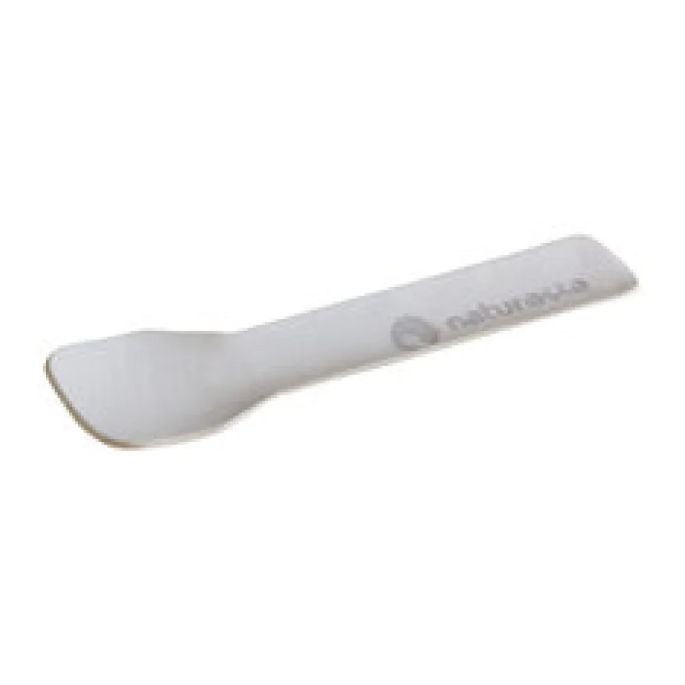 Eislöffel Eisspatel Papier Karton FSCR 'naturesse' 9,5 cm weiss, 150 Stk.