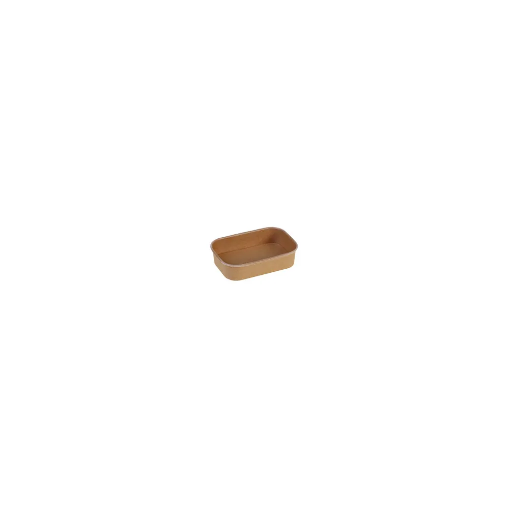 Pappschalen rechteckig Kraftpapier mit PE 650ml 173x120x51mm FSCR, 50 Stk.