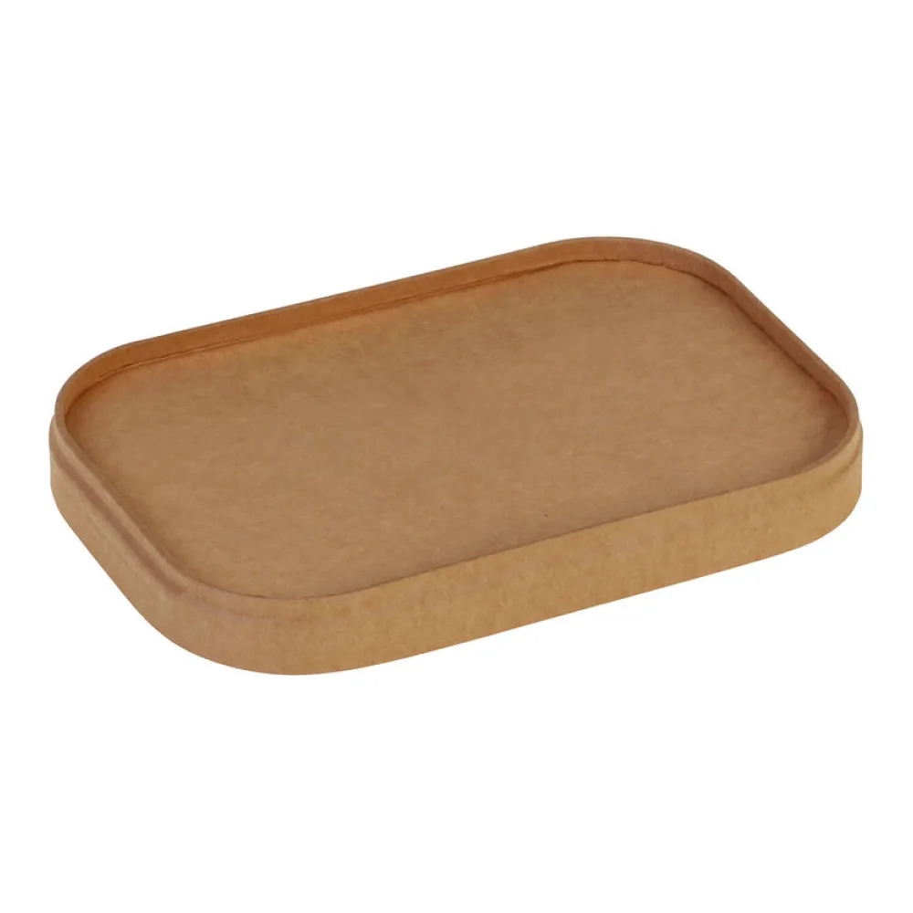 Deckel aus Kraftpapier für Pappschalen rechteckig 173x120mm, 50 Stk. – Bild 2