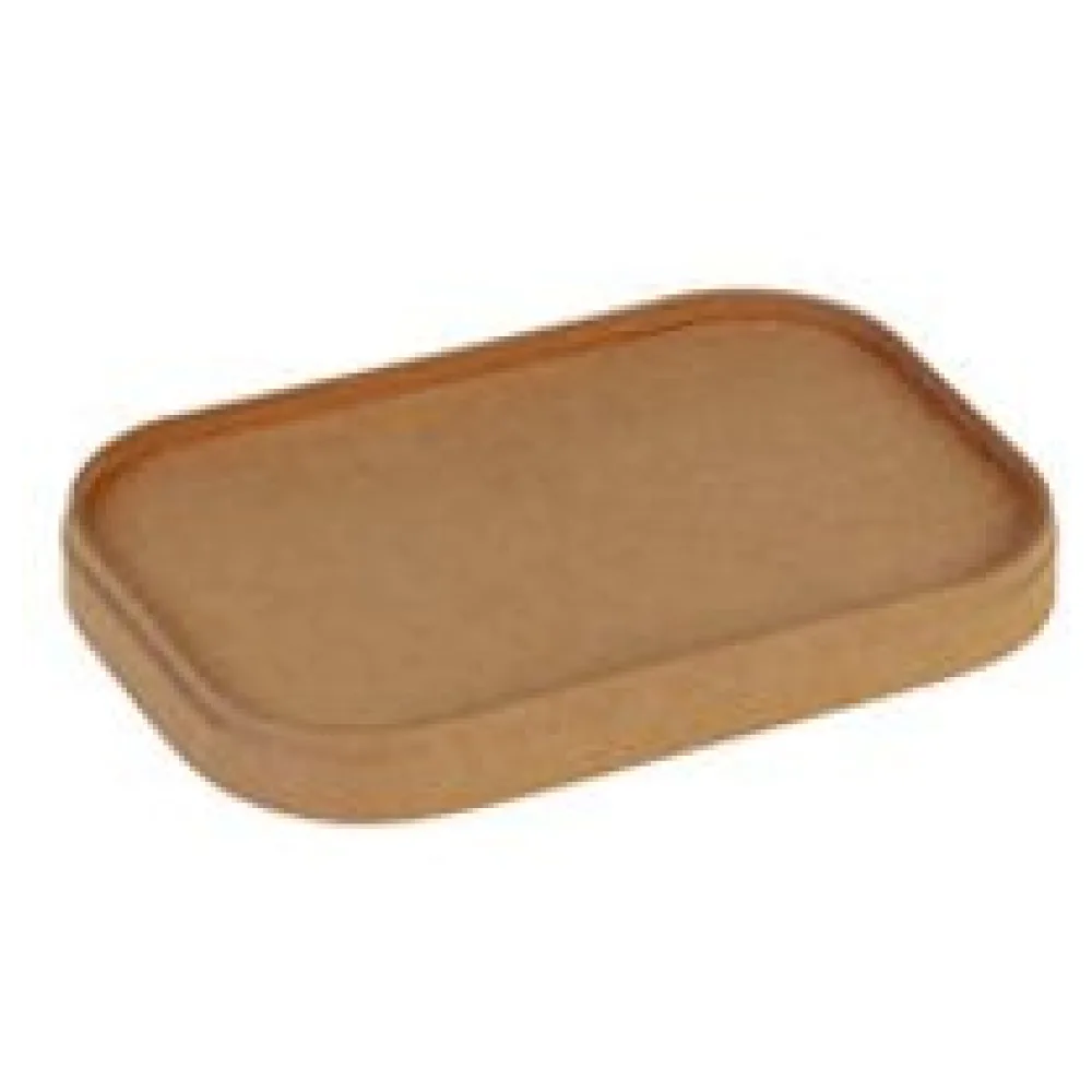 Deckel aus Kraftpapier für Pappschalen rechteckig 173x120mm, 50 Stk. – Bild 3