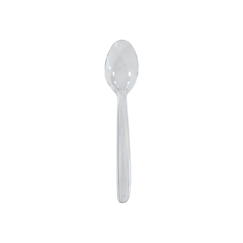Eislöffel Kaffeelöffel Mehrweg spülmaschinengeeignet 13cm transparent, 50 Stk – Bild 2