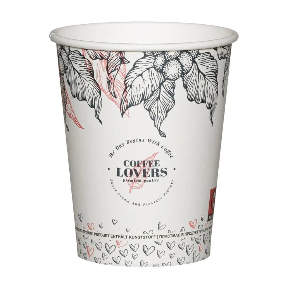 Kaffeebecher CoffeeToGo Pappbecher Design COFFEE LOVERS 200ml (270ml), 50 Stk. – Bild 2