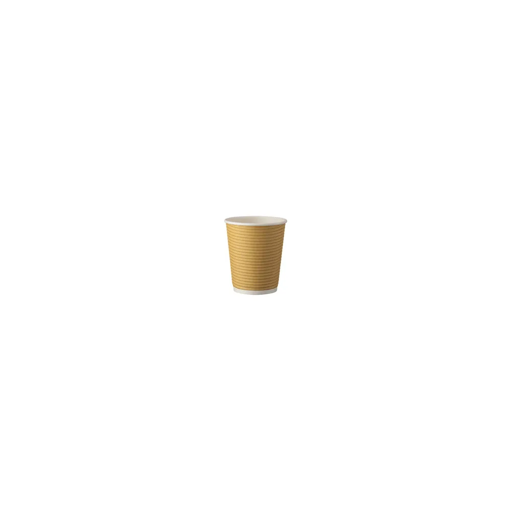 Kaffeebecher Heißgetränkebecher doppelwandig braun Kraftpapier 200 ml (max 270ml), 25 Stk.