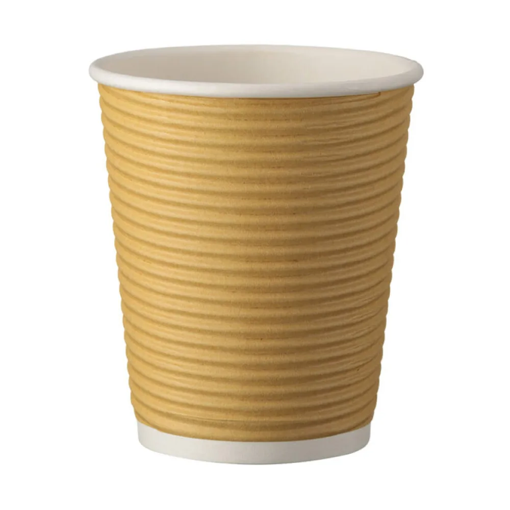 Kaffeebecher Heißgetränkebecher doppelwandig braun Kraftpapier 200 ml (max 270ml), 25 Stk. – Bild 2