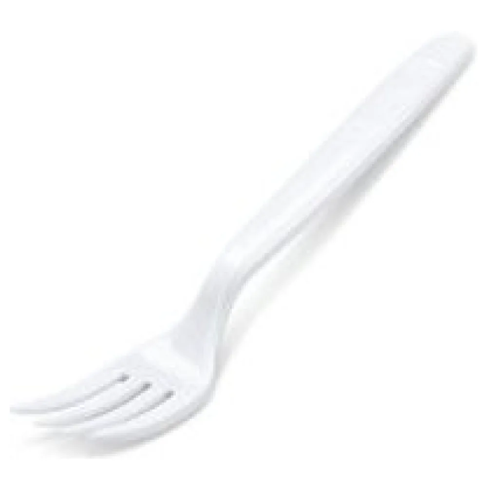 Mehrweg Gabel 18,5 cm weiß wiederverwendbar 125 Waschzyklen PP, 50 Stk. – Bild 3