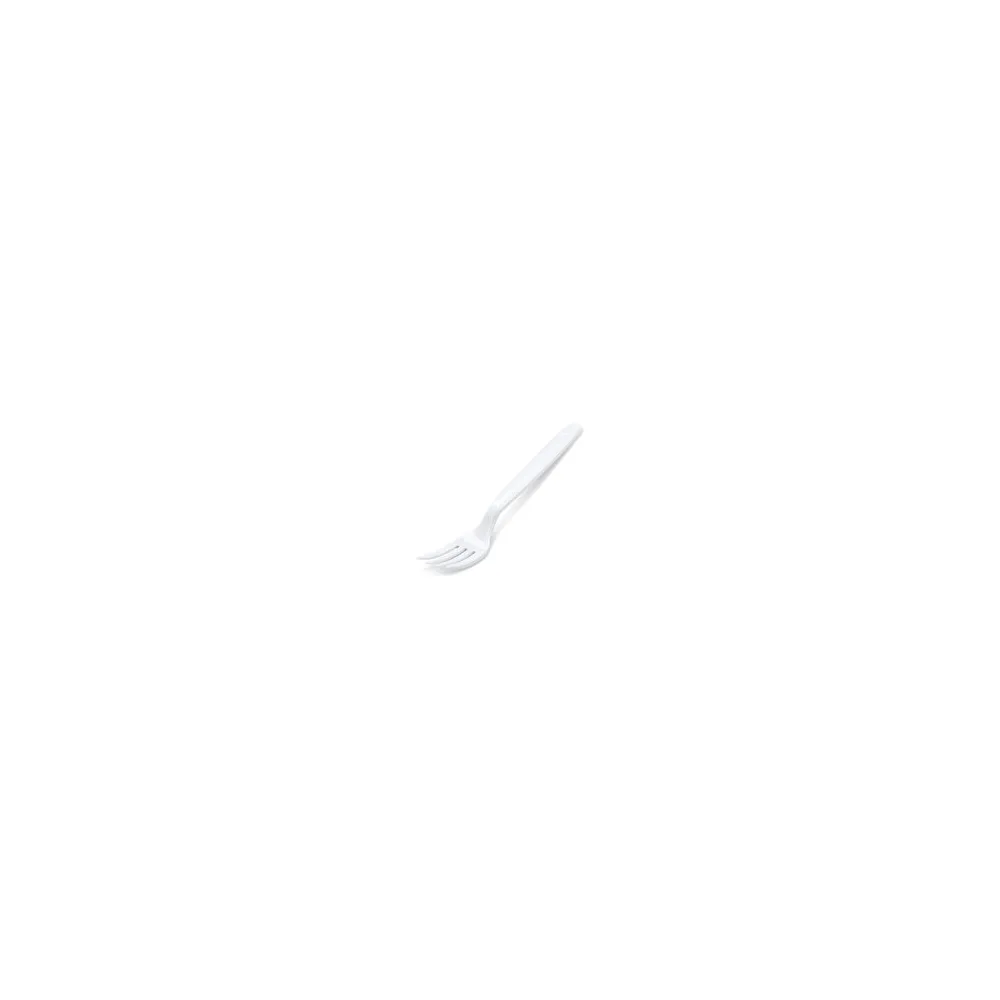 Mehrweg Gabel 18,5 cm weiß wiederverwendbar 125 Waschzyklen PP, 50 Stk.