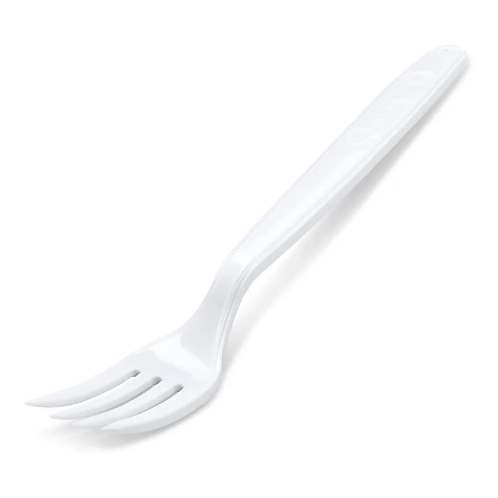 Mehrweg Gabel 18,5 cm weiß wiederverwendbar 125 Waschzyklen PP, 50 Stk. – Bild 2