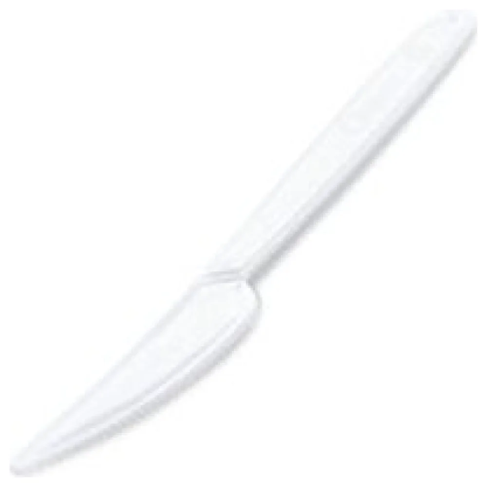Mehrweg Messer 18,5 cm weiß wiederverwendbar 125 Waschzyklen PP, 50 Stk. – Bild 3
