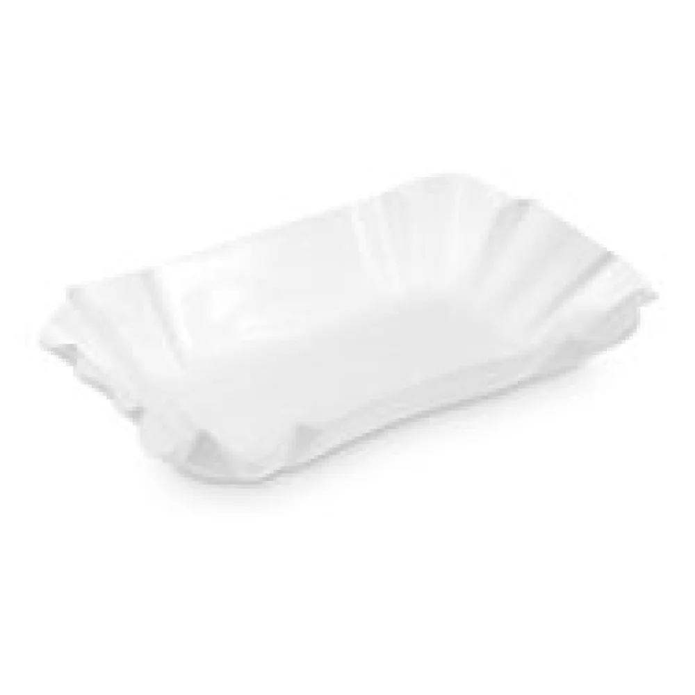 BIONATURE Pappschalen aus Frischfaser 14 x 9 x 3 cm fettdicht weiß, 250 Stk.