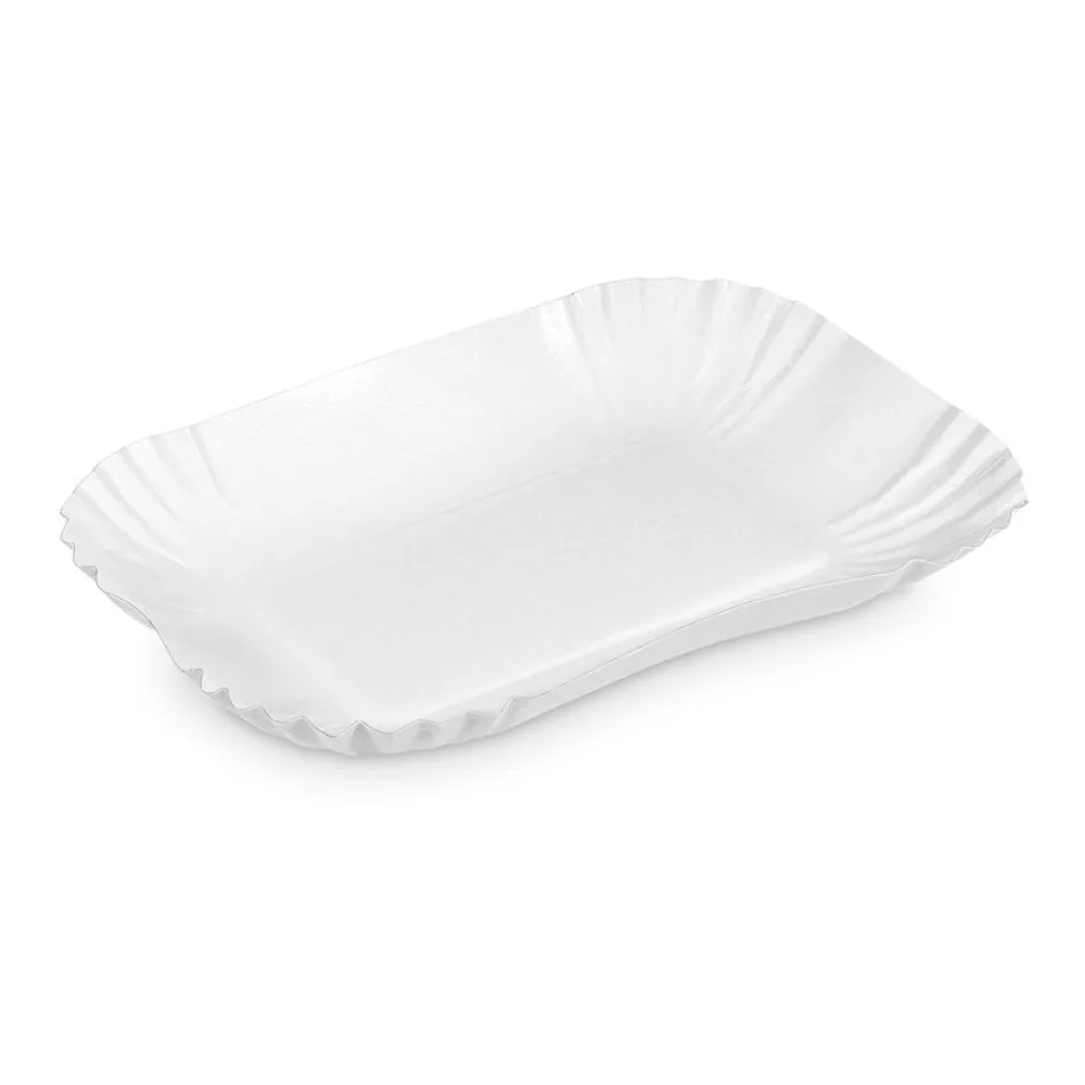BIONATURE Pappschalen aus Frischfaser 17,5 x 13 x 3 cm fettdicht weiß, 250 Stk. – Bild 2