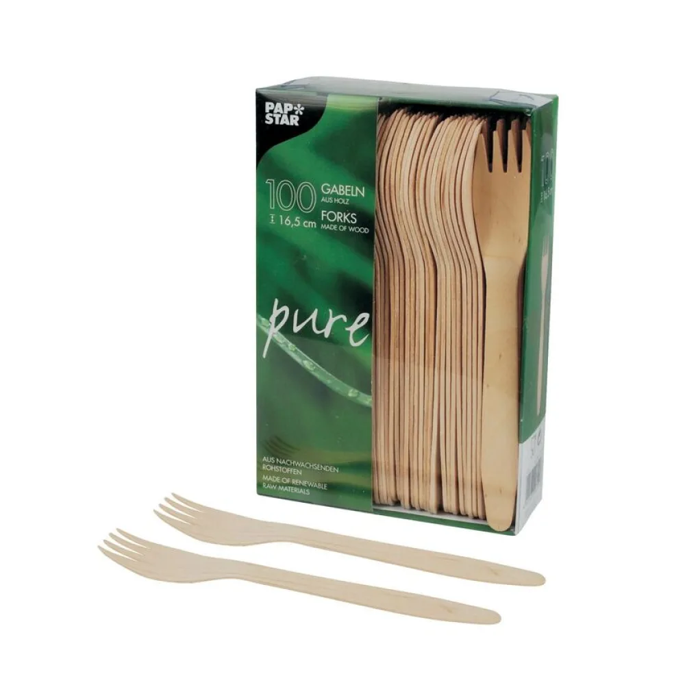 'pure' Holzgabeln 16,5 cm, 100 Stk. – Bild 2